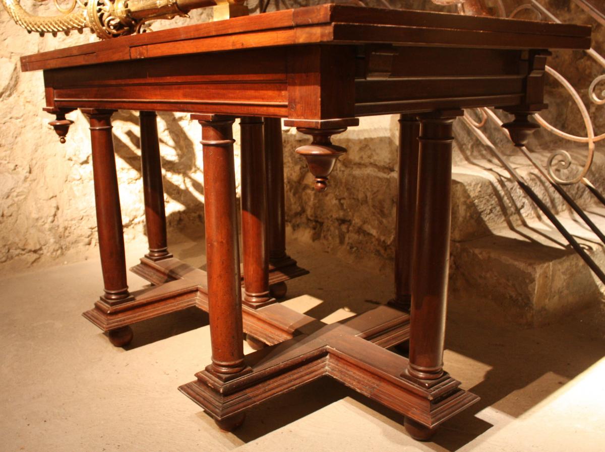 Table En Noyer Aux Allonges d'époque Renaissance-photo-2