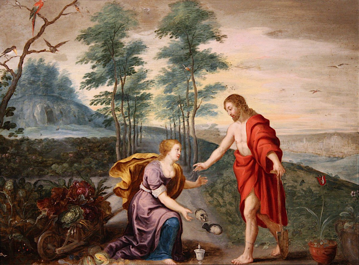 Noli Me Tangere, Milieu Du XVIIe, Entourage De Jan Brueghel Et Pierre Paul Rubens