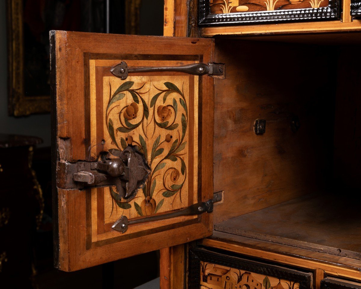 Cabinet De Collectionneur En Marqueterie, Augsbourg XVIIe Siècle-photo-6