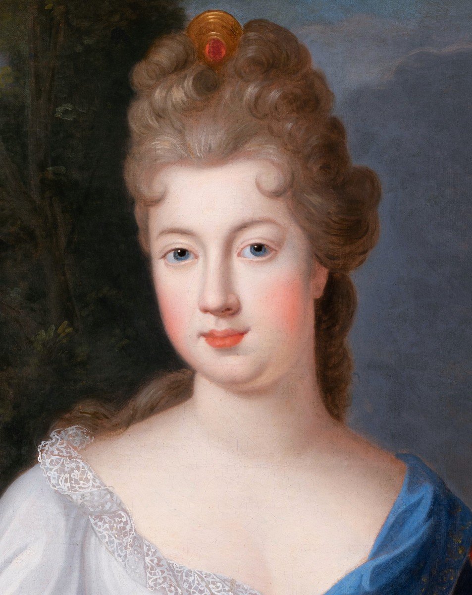 Portrait Of Françoise-marie De Bourbon, Attributed To Pierre Gobert, C.1695-photo-3