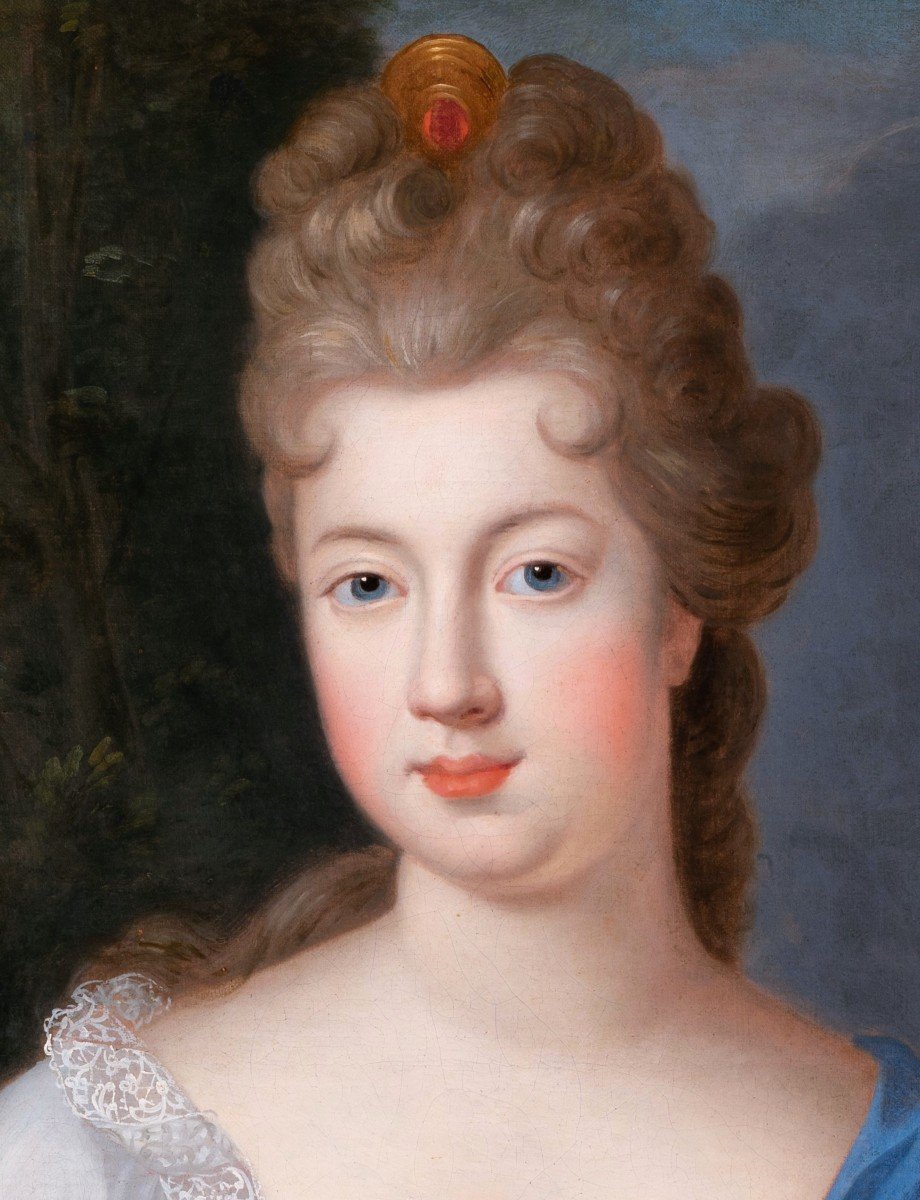 Portrait Of Françoise-marie De Bourbon, Attributed To Pierre Gobert, C.1695-photo-3