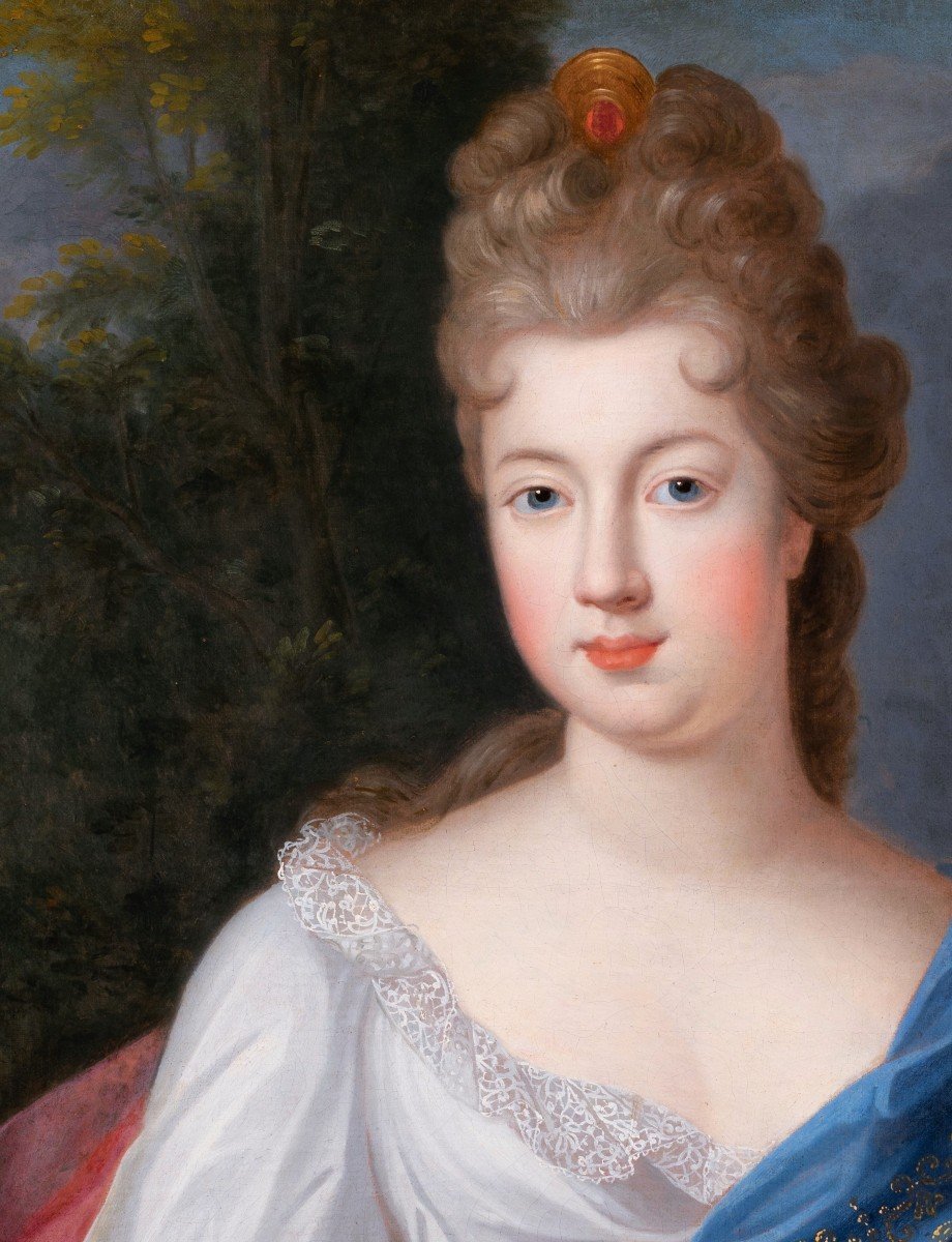 Portrait Of Françoise-marie De Bourbon, Attributed To Pierre Gobert, C.1695-photo-6