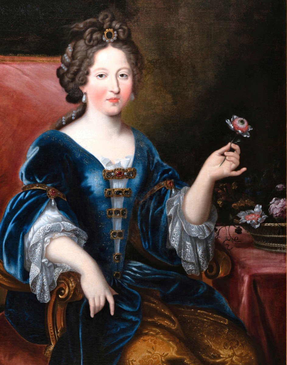 Portrait Of Marie-louise d'Orleans, Attributed To Pierre Mignard-photo-2