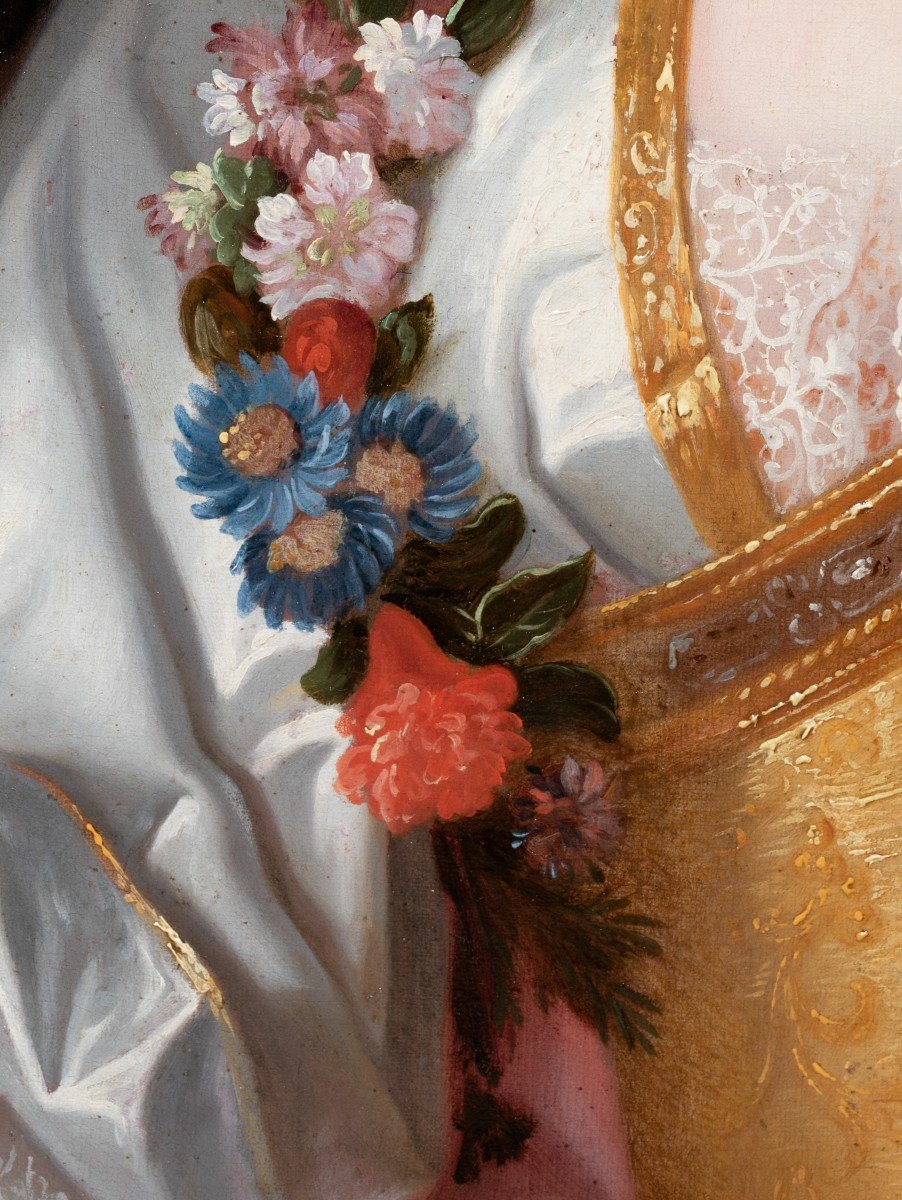 Portrait Of Lady In Flora, Workshop Of Nicolas De Largillière, Circa 1690-photo-4