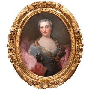Portrait De Femme En Flore, Robert Le Vrac Tournieres (1667-1752)