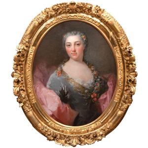 Portrait De Femme En Flore, Robert Le Vrac Tournieres (1667-1752)