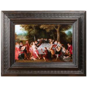 Attribué à Louis De Caullery (1582 – 1621) - Banquet Avec Venus