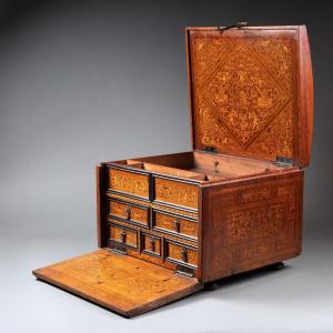 17th Century Marquetry Cabinet, Oaxaca, Mexico