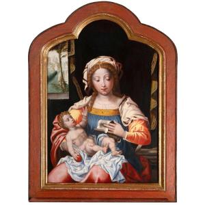 Vierge à L’enfant, Atelier De Pieter Coecke Van Aelst, école Flamande Du XVIe Siècle