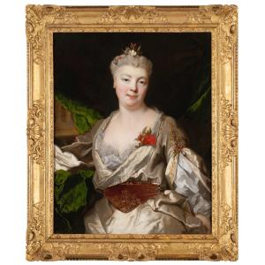 Portrait de la Baronne de Prangins par Nicolas de Largillièrre, Paris, vers 1715, XVIIIème 