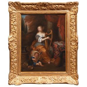 Portrait Of Marquise De Montespan, Studio Of Caspar Netscher, 17th Century