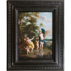Allegory Of Summer, Studio Of Hendrick Van Balen, Oil On Copper, 17th C. Antwerp 