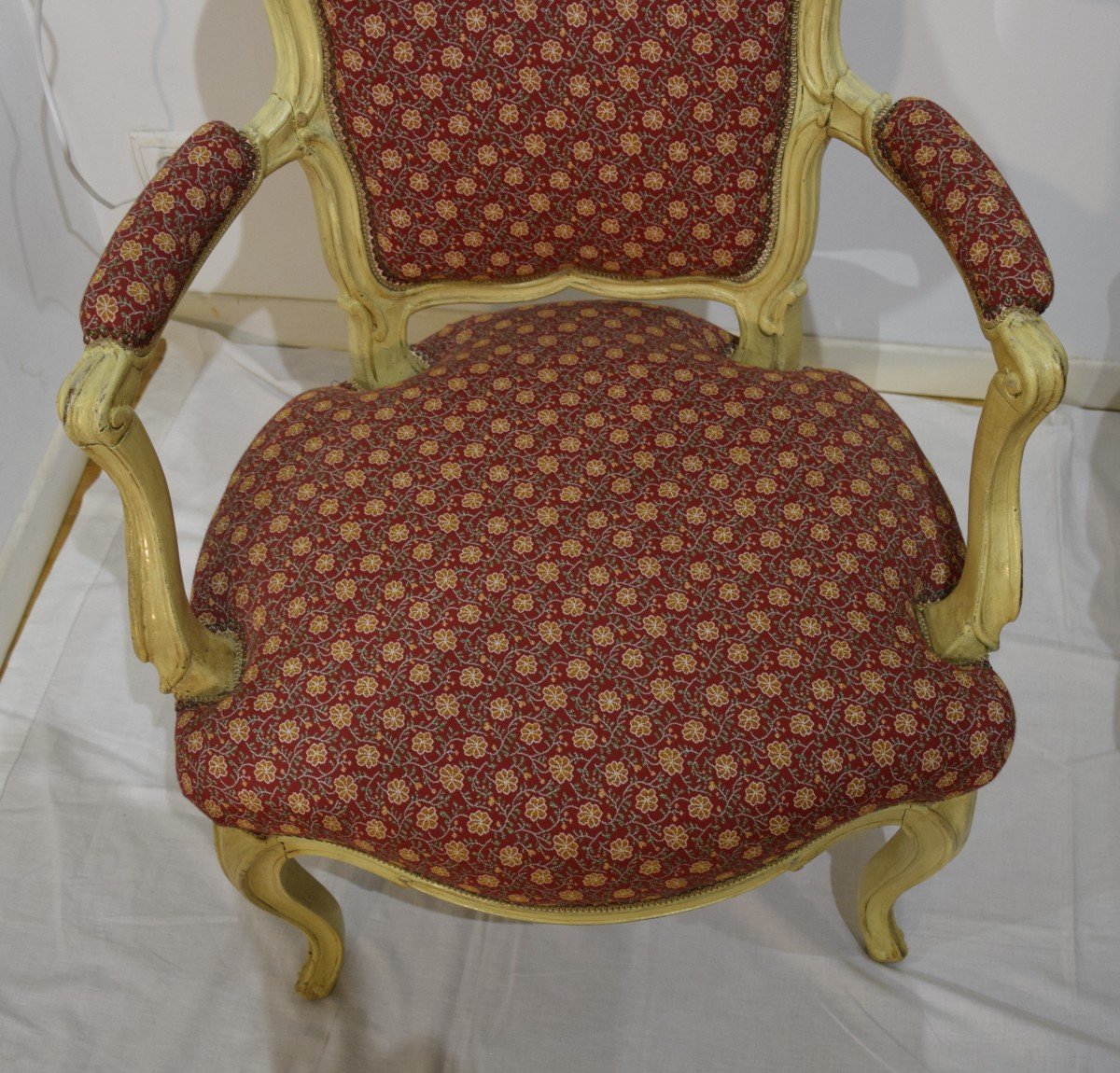 Pair Of Cabriolet Armchairs, Louis XV, E.meunier Stamp, 18th Century-photo-6