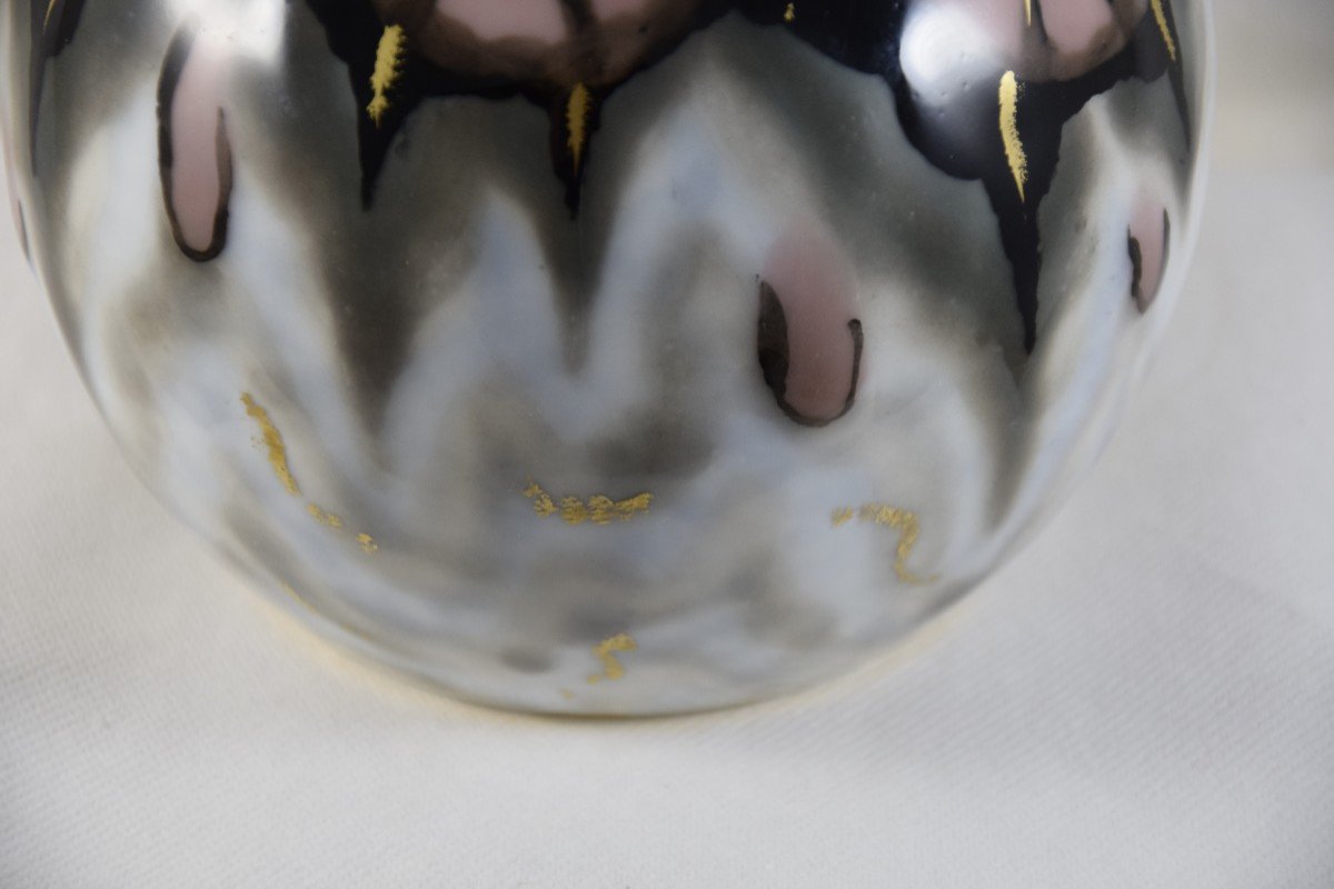 Camille Tharaud (1878-1956)  Vase boule en porcelaine émaillée, période 1928-1930 ,Limoges.-photo-2