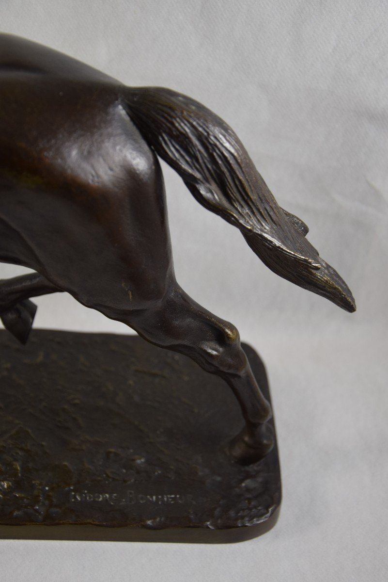 Isidore Bonheur (1827-1901)  Cheval Au Trot ,bronze .-photo-2