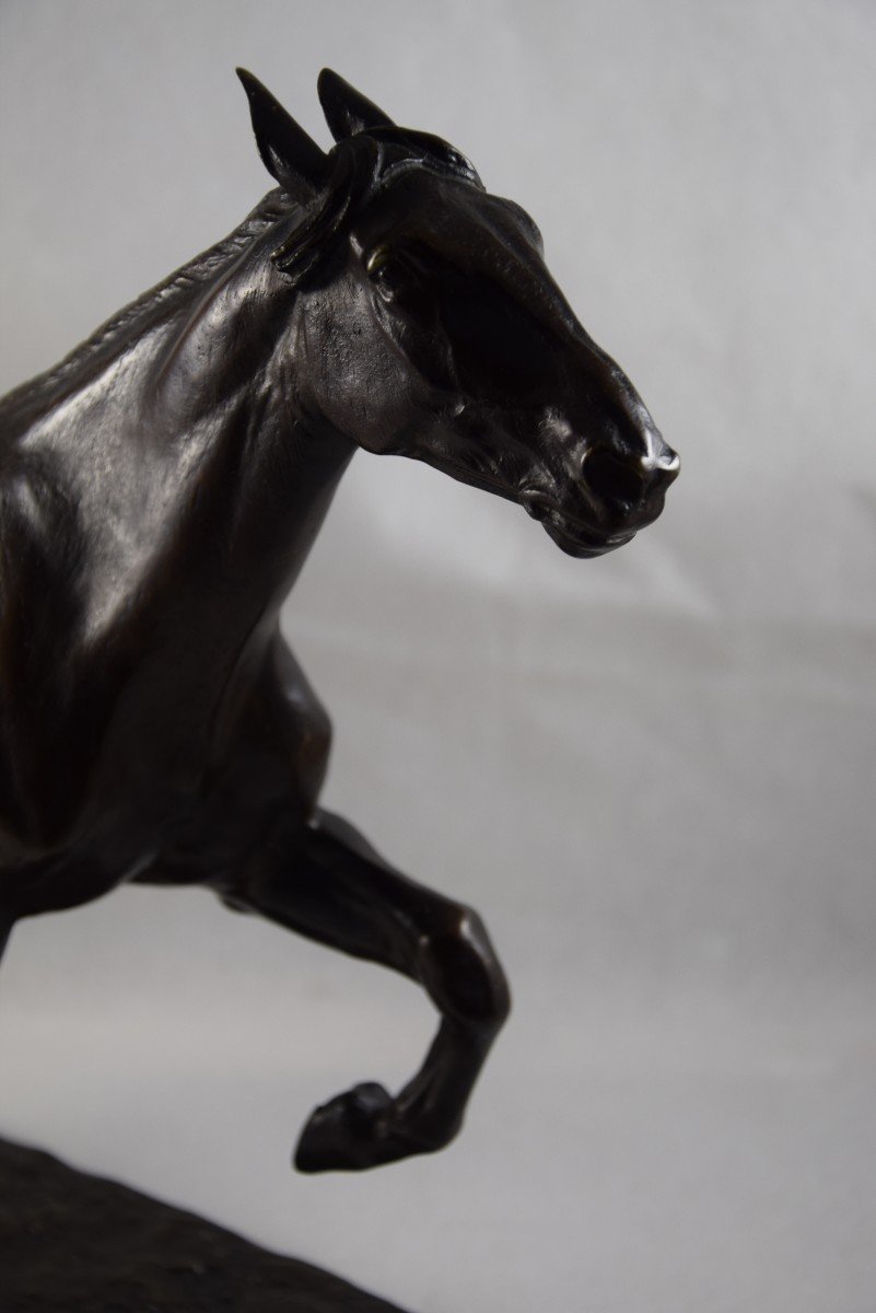 Isidore Bonheur (1827-1901)  Cheval Au Trot ,bronze .-photo-4