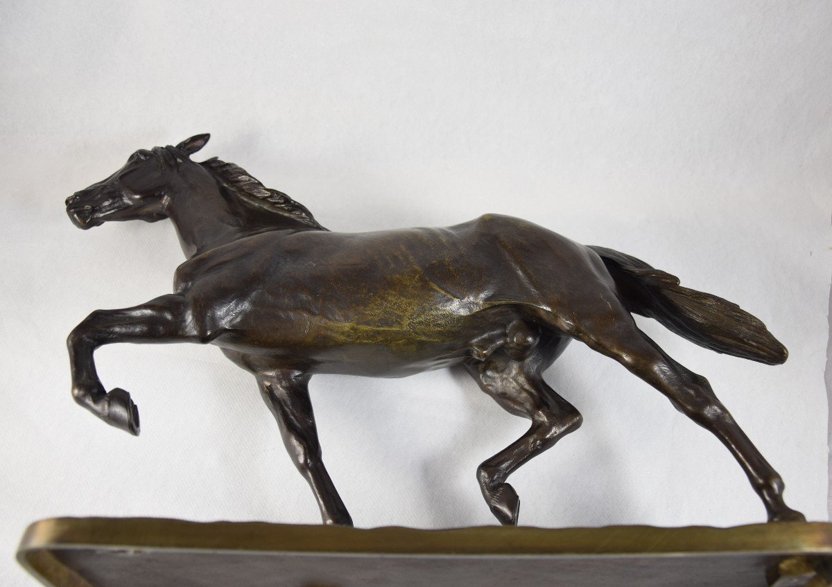 Isidore Bonheur (1827-1901)  Cheval Au Trot ,bronze .-photo-8