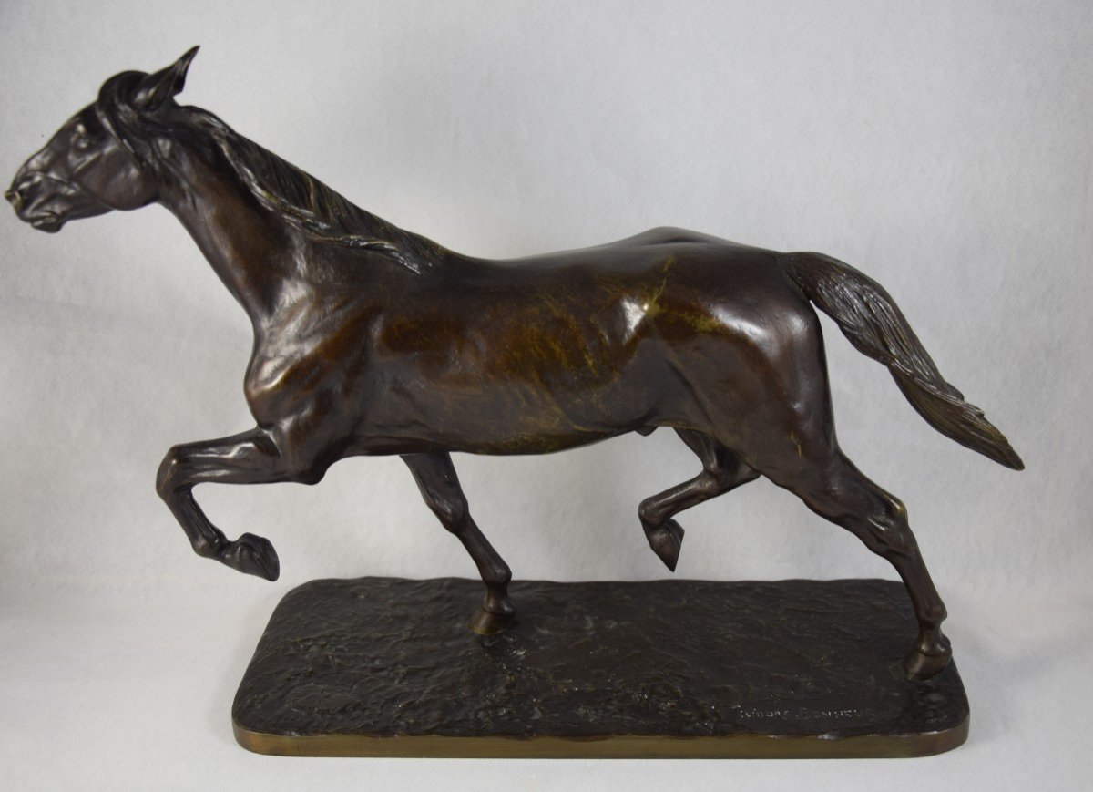 Isidore Bonheur (1827-1901)  Cheval Au Trot ,bronze .