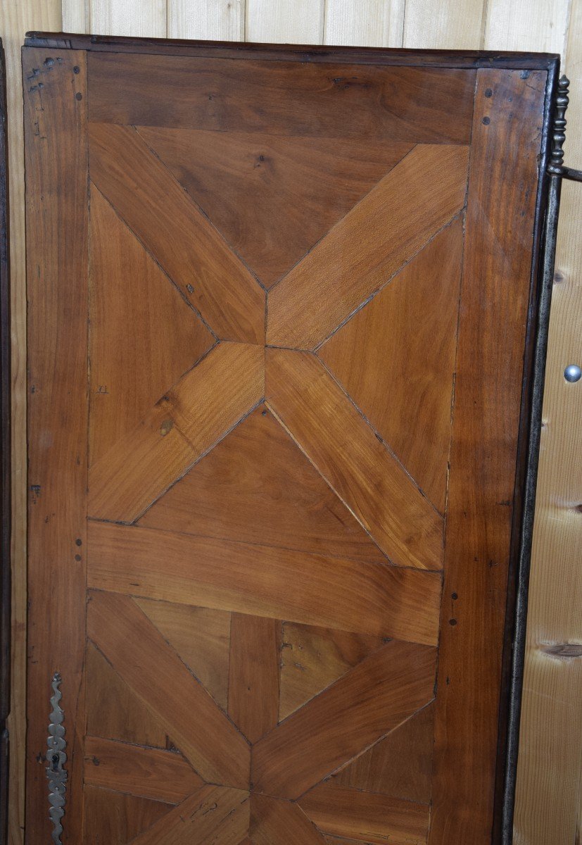 Pair Of Doors In Versailles Marquetry, 18th Century-photo-3