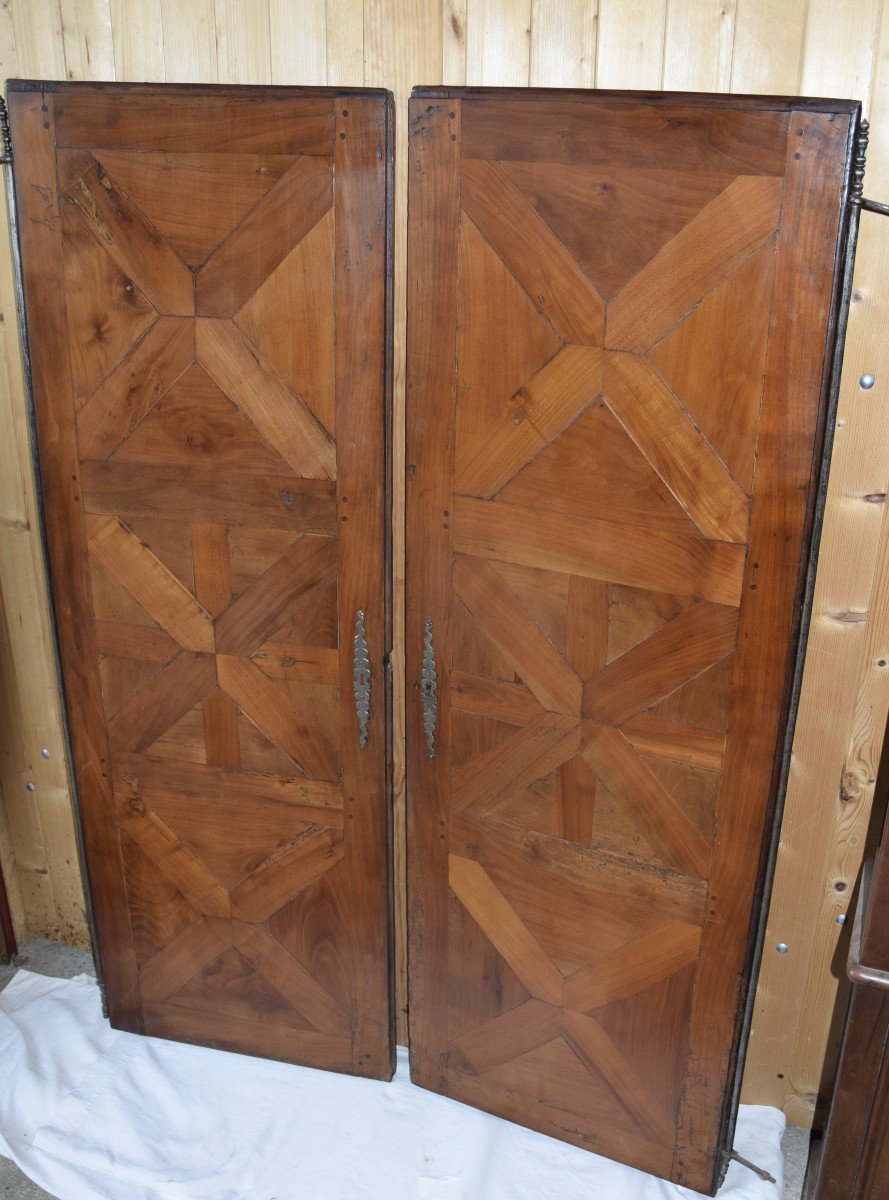 Pair Of Doors In Versailles Marquetry, 18th Century
