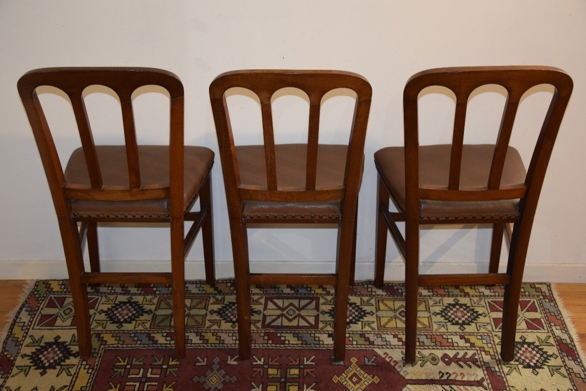 Suite de 5 chaises estampillées" Dubois"  ,époque Louis Philippe -photo-3
