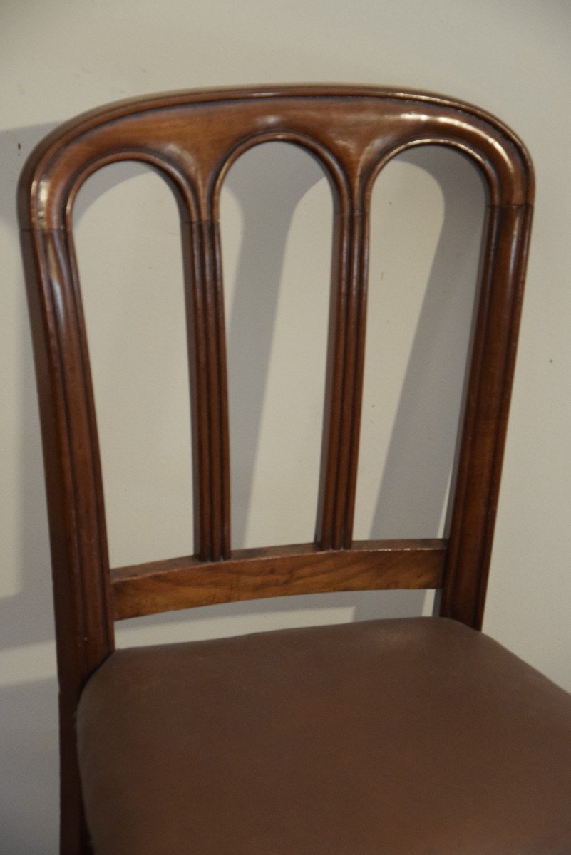 Suite de 5 chaises estampillées" Dubois"  ,époque Louis Philippe -photo-4