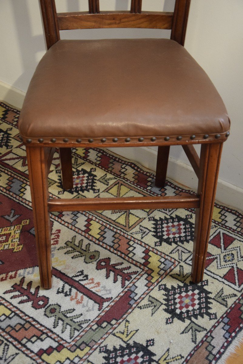 Suite de 5 chaises estampillées" Dubois"  ,époque Louis Philippe -photo-6