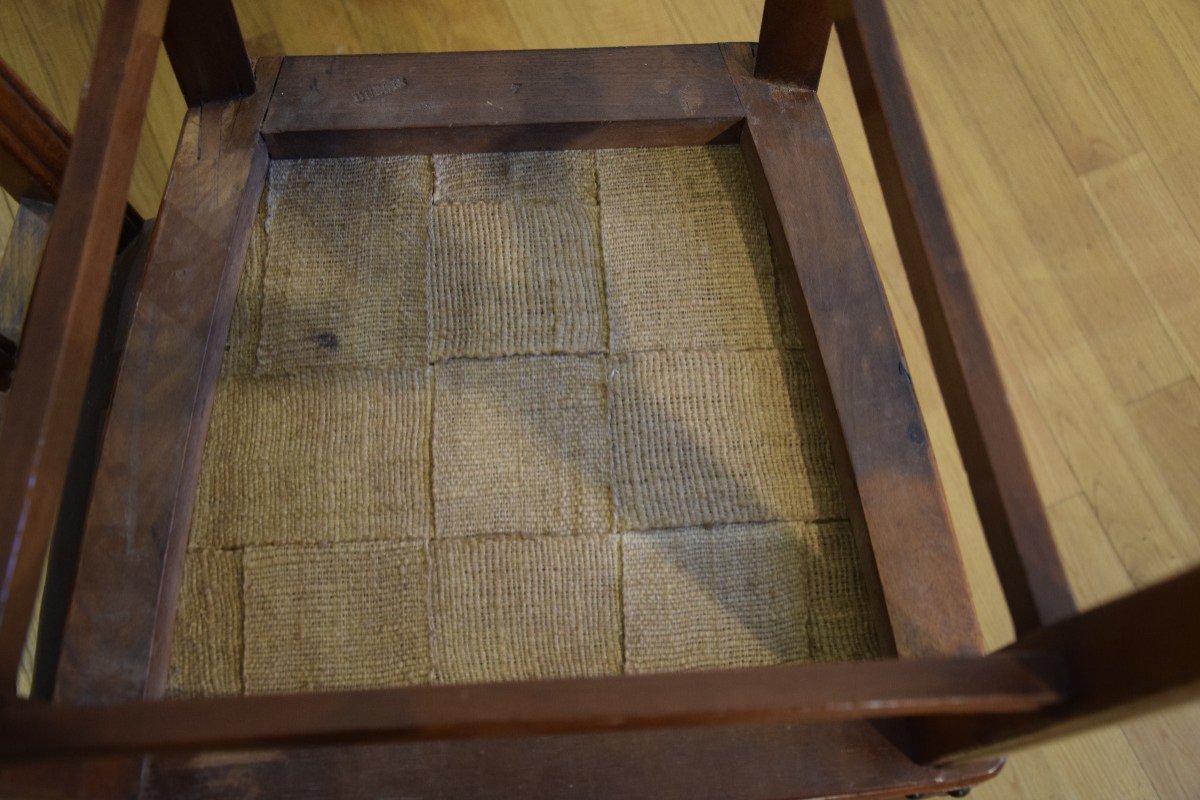 Suite de 5 chaises estampillées" Dubois"  ,époque Louis Philippe -photo-7