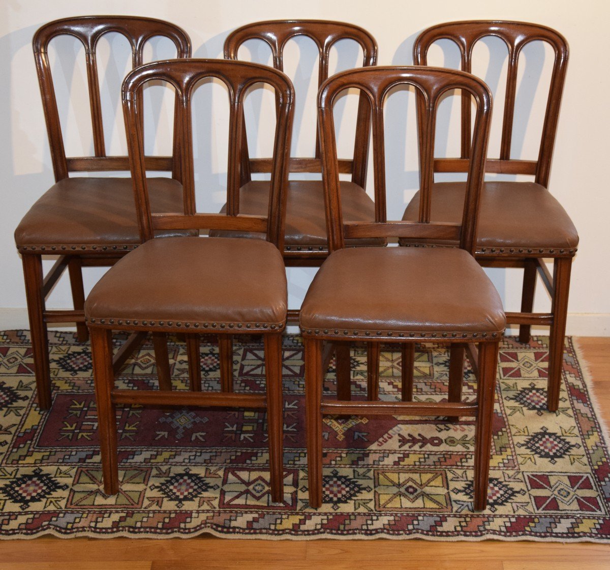 Suite de 5 chaises estampillées" Dubois"  ,époque Louis Philippe 