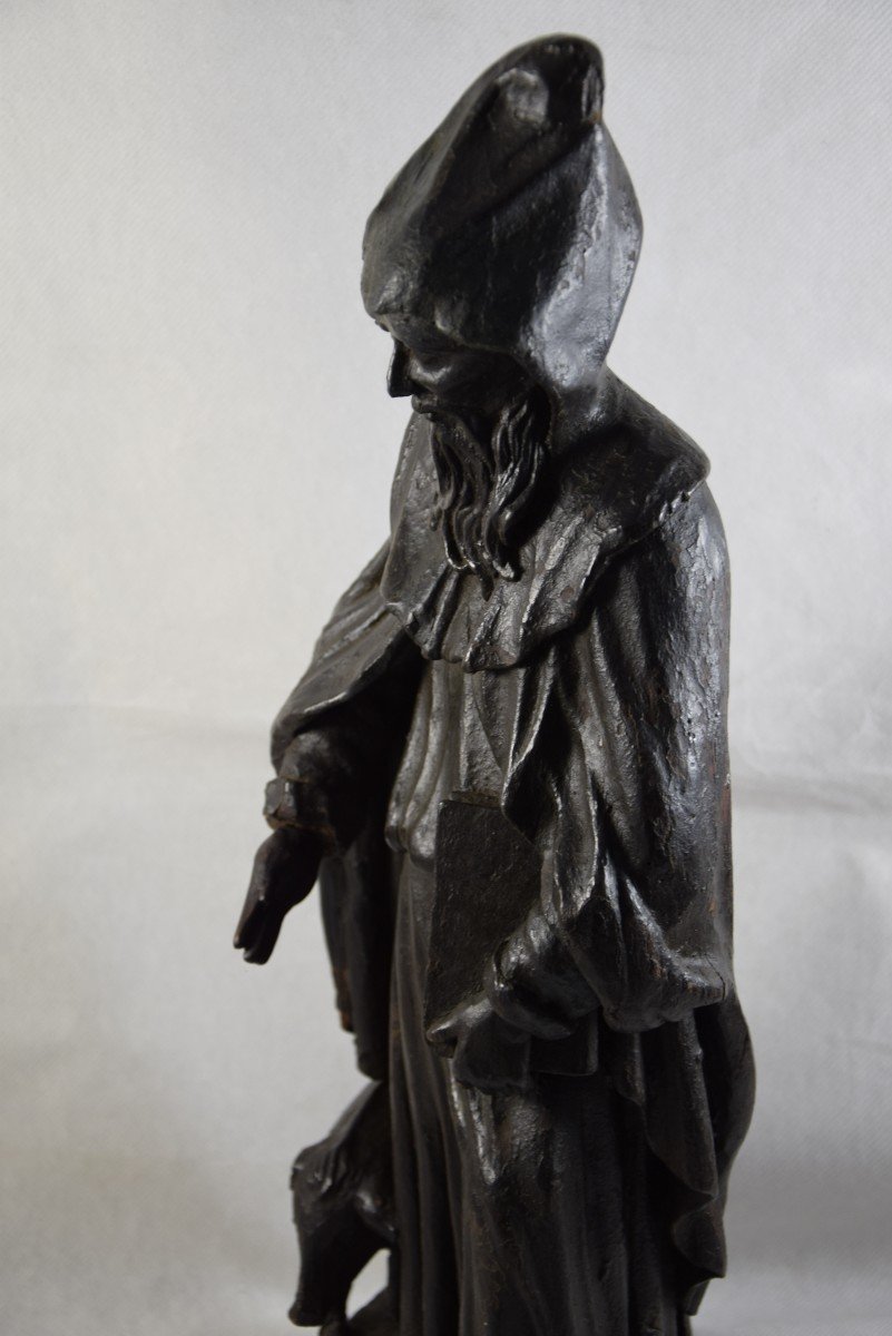 Carved Wooden Statue Representing Saint Anthony-photo-4