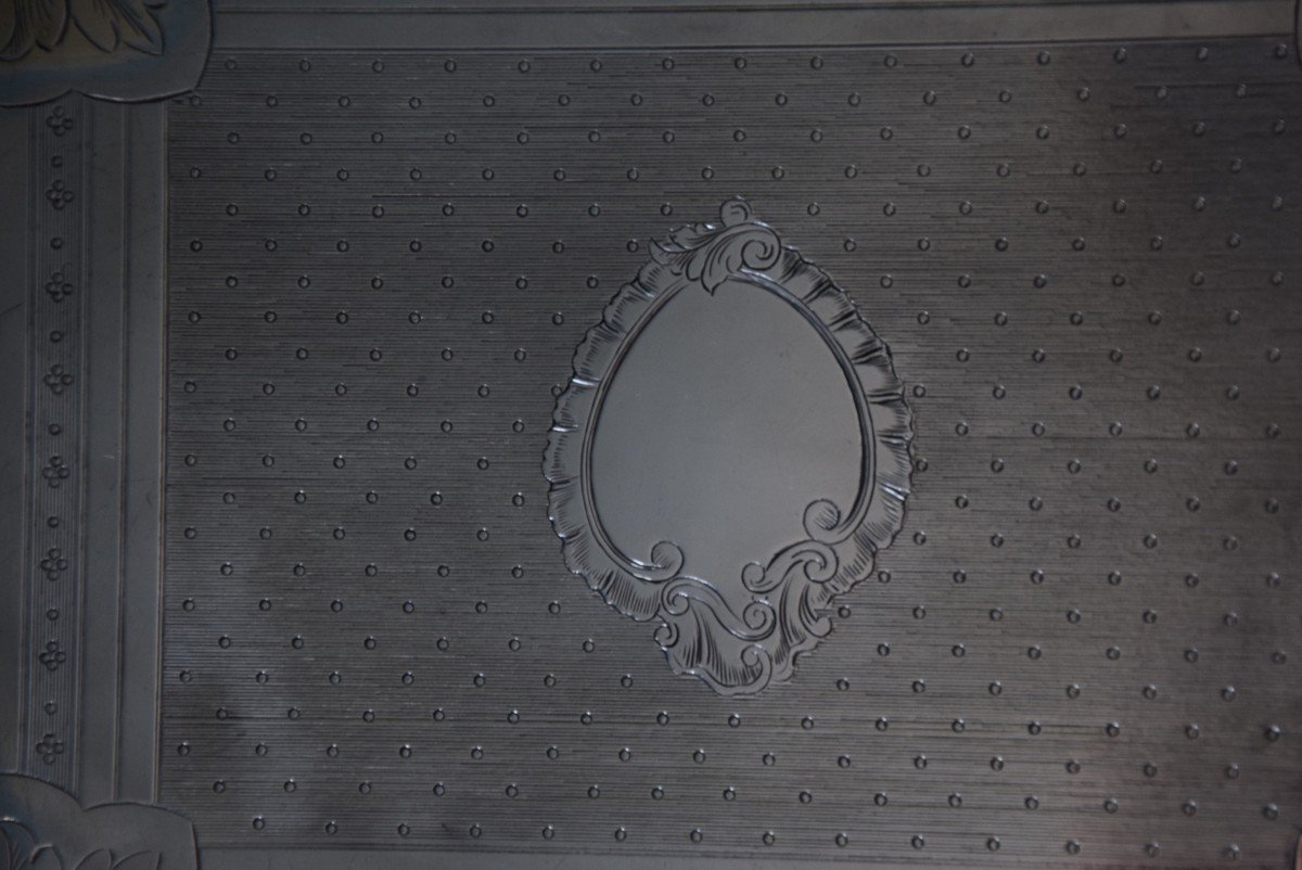 Silver-plated Metal Tray, Ruolz,louis XV Style, Late 19th Century -photo-3