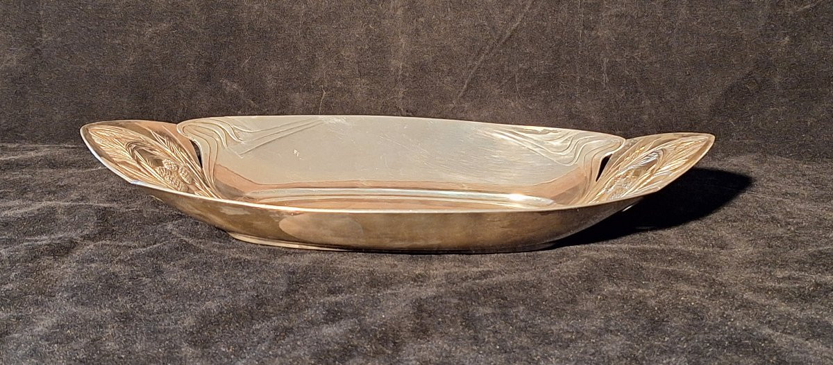 Art Nouveau Style Silver Plated Bread Basket, Gallia Christofle Goldsmiths -photo-3