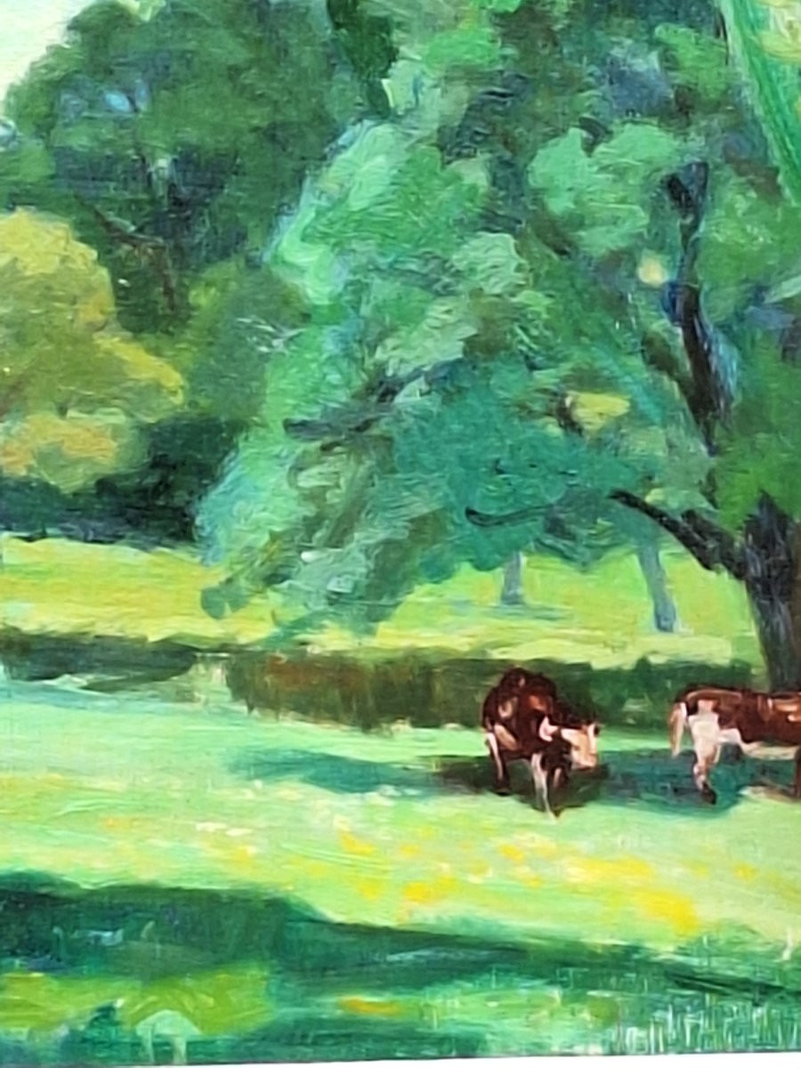 Andre Gaston (1884-1970) "paysage De La Creuse "oil On Panel , Ecole De Crozant -photo-4
