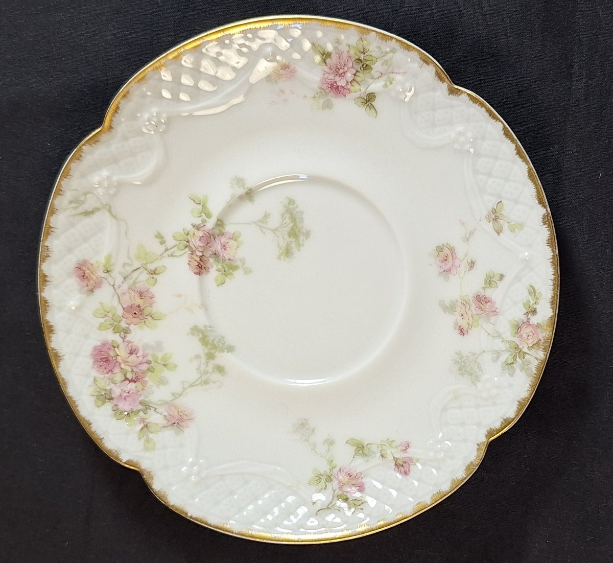 Ecuelle  à bouillon ,bol à bouillon ,en porcelaine de Limoges  , Haviland & Cie ,fin XIXème -photo-3