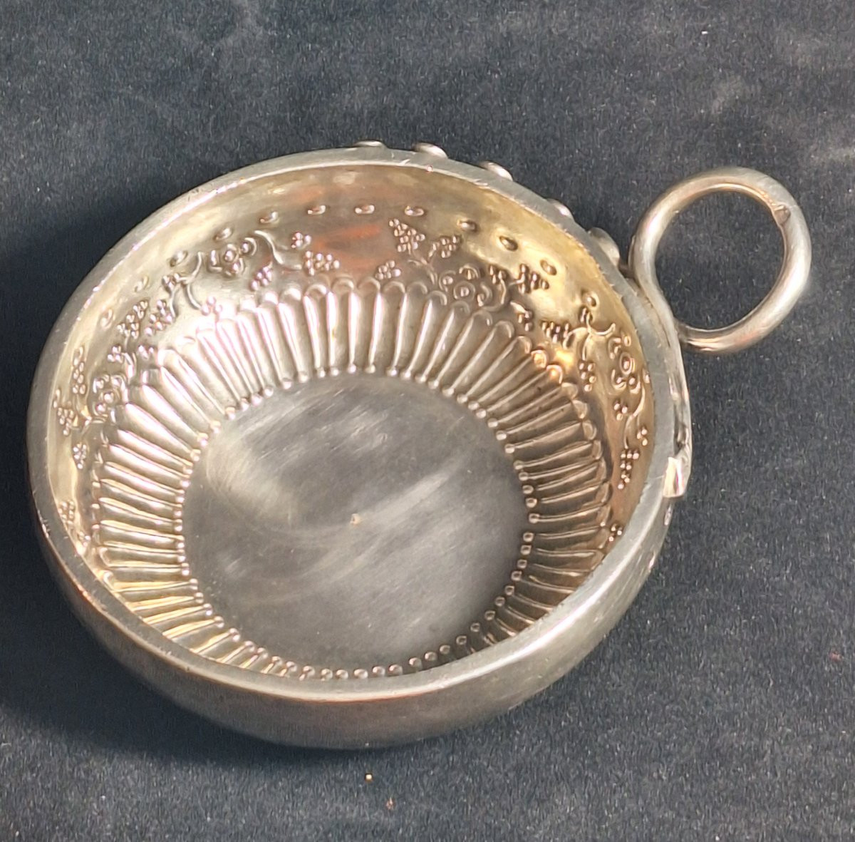 Taste Wine In Silver, Hallmark Vieillard, Engraved 'p.. Goudal', Silversmith Antoine Gamet Ii, -photo-2