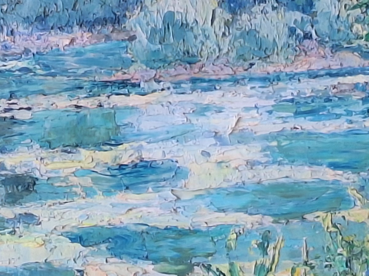 Penne Du Tarn In The Gorges Of The Aveyron, Pierre Billard (1900-1971), Oil On Panel.-photo-5