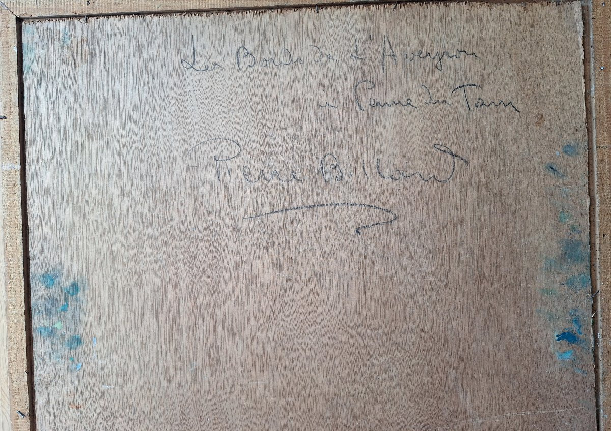 Penne Du Tarn In The Gorges Of The Aveyron, Pierre Billard (1900-1971), Oil On Panel.-photo-6