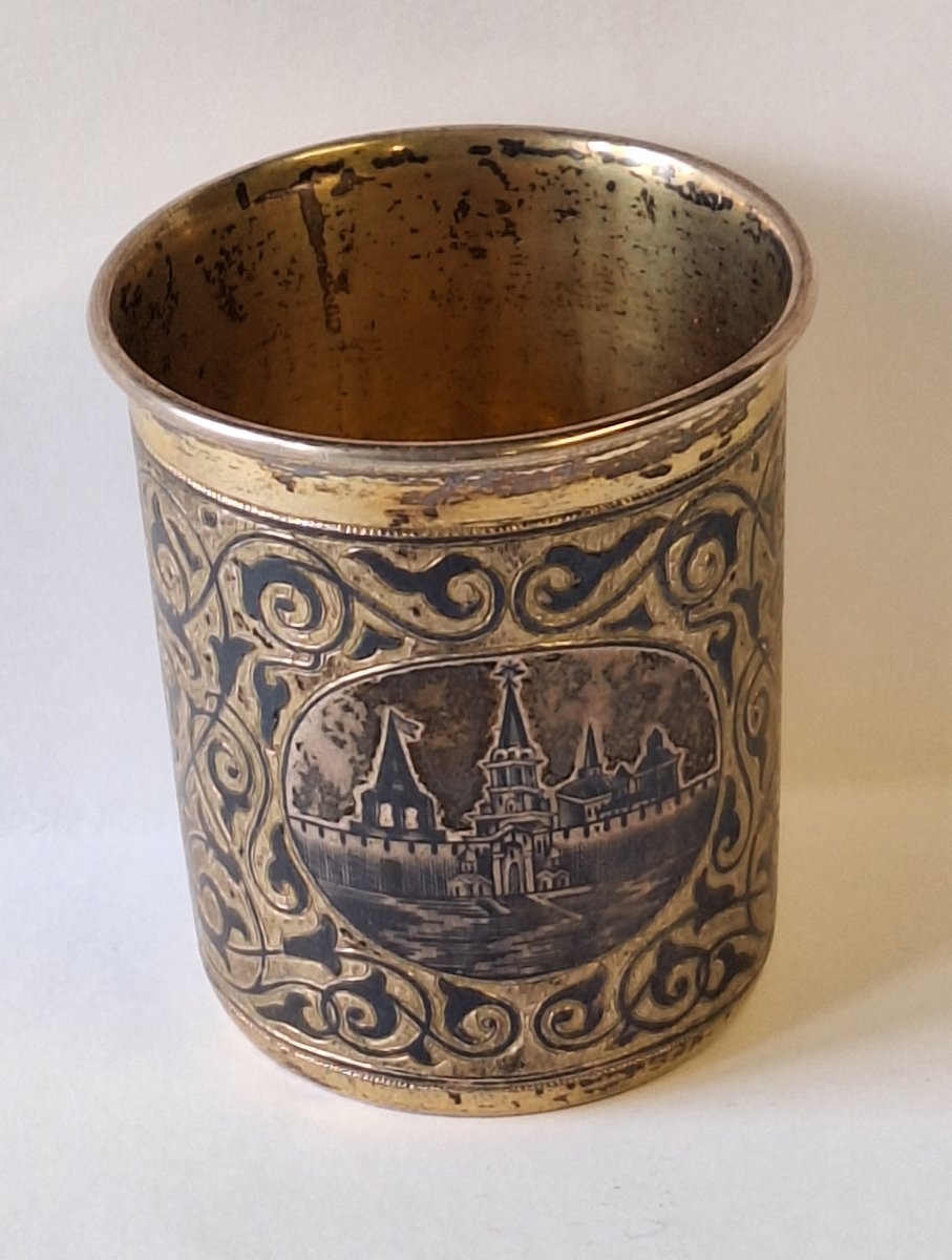 Timbale en argent massif  et vermeil ,Moscou ,1858-photo-2