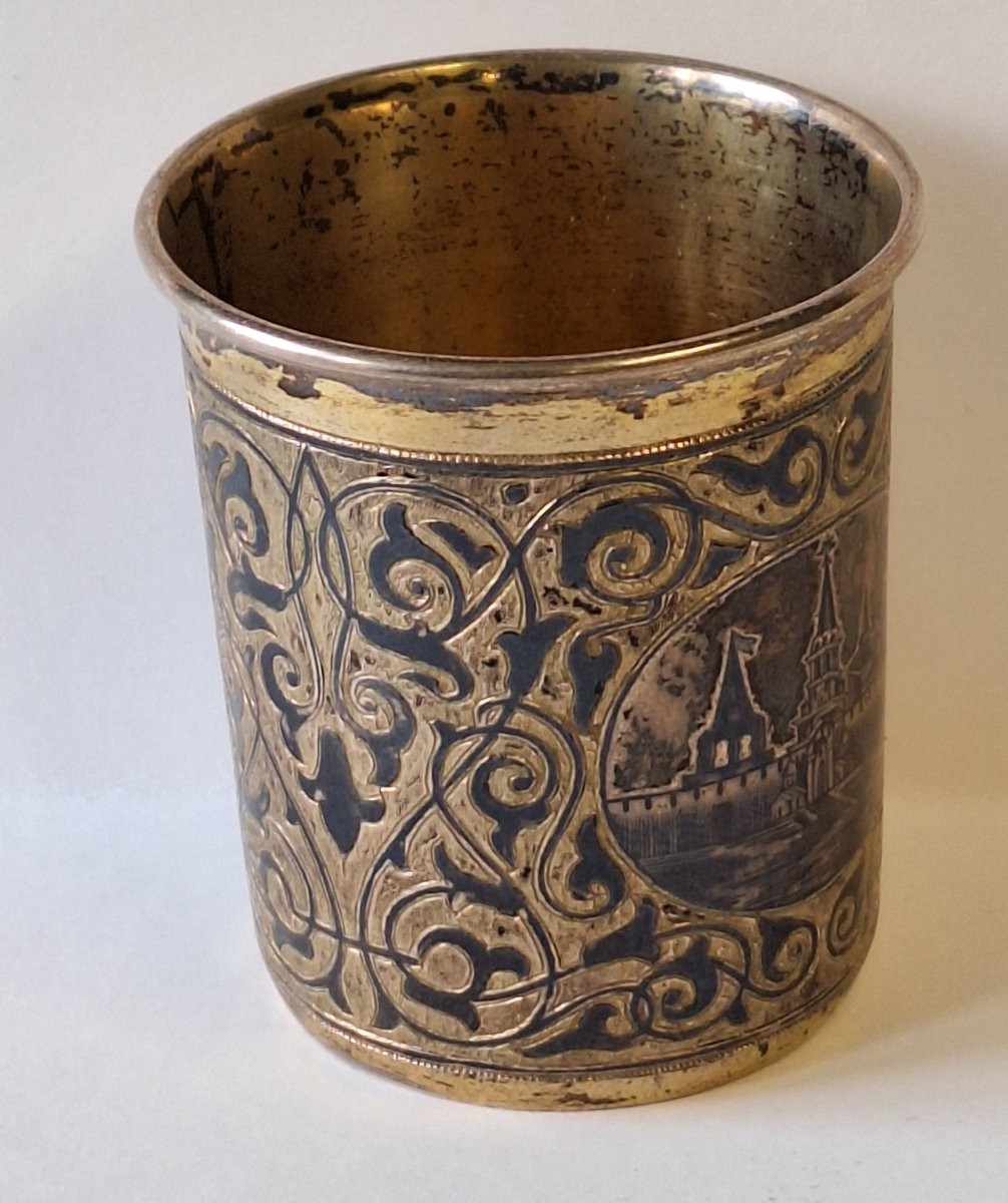 Timbale en argent massif  et vermeil ,Moscou ,1858-photo-2