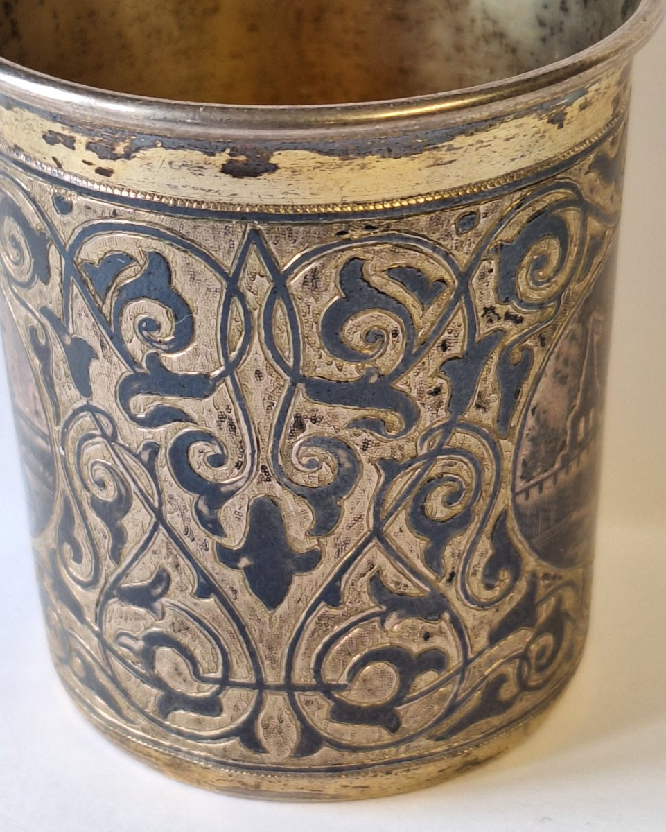 Timbale en argent massif  et vermeil ,Moscou ,1858-photo-3