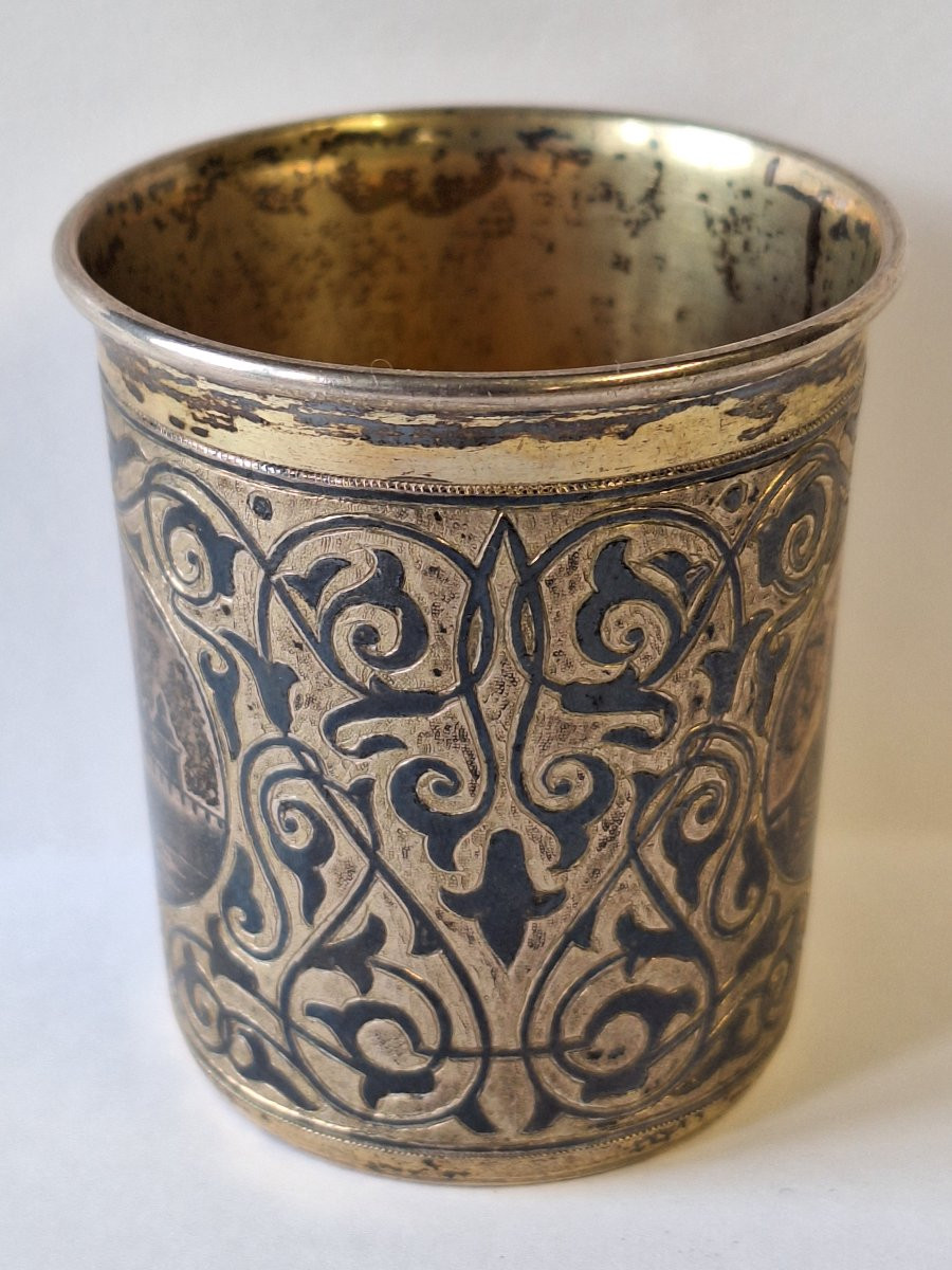 Timbale en argent massif  et vermeil ,Moscou ,1858-photo-5