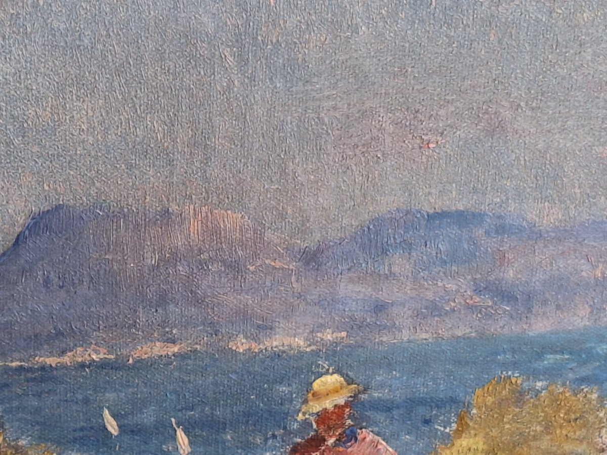 Frédéric Montenard (1849-1926) "landscape Of Provence In Spring", Oil On Canvas, -photo-7