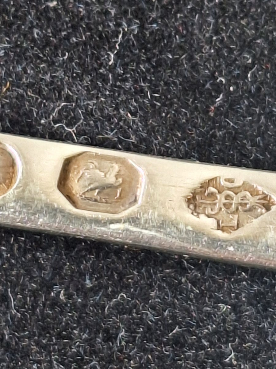 Set Of 12 Silver Dessert Spoons, 1st And 2nd Rooster Design, Paris 1st Standard, Early 19th Century -photo-3