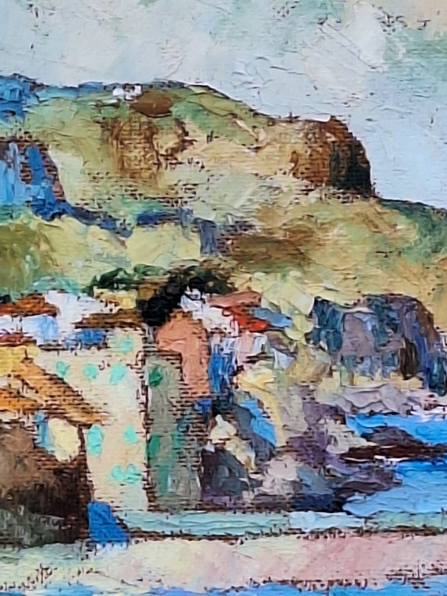 The Port Of Collioure, Oil On Panel By Marcel Fournier (1900-1979), Dated 1968.-photo-6