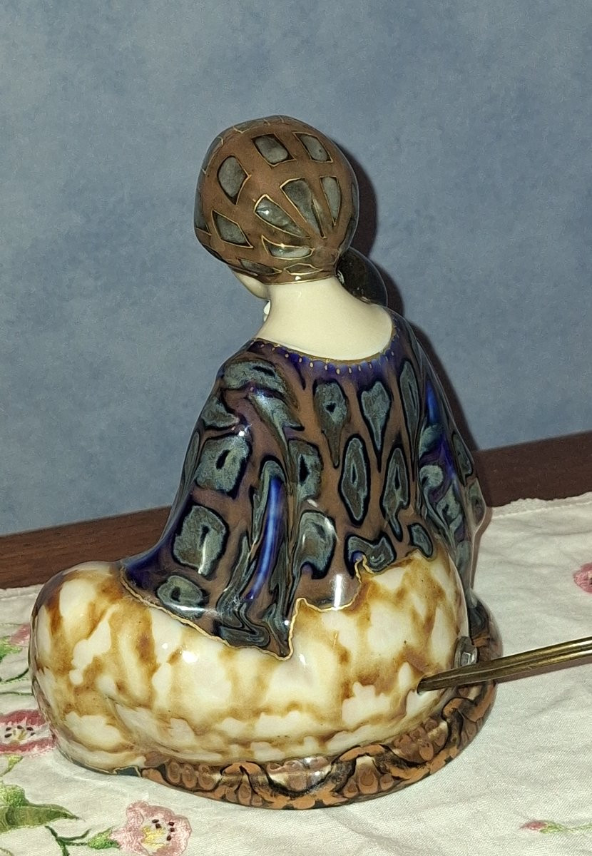 Camille Tharaud ( 1878-1956), Veilleuse "sultan-sultane ",porcelaine émaillée , Art Déco -photo-6