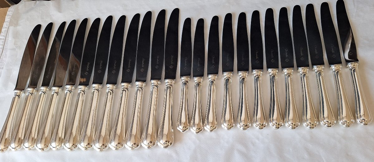 Ménagère  Christofle , métal argenté ,modèle Spatours,61 pièces, 12 personnes . -photo-4