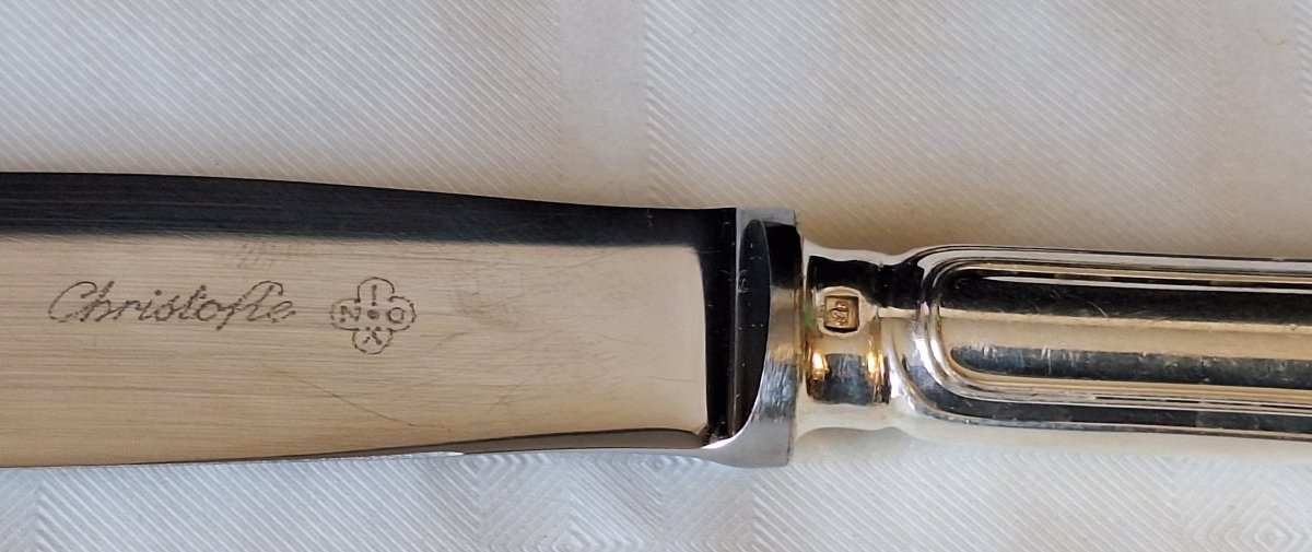 Ménagère  Christofle , métal argenté ,modèle Spatours,61 pièces, 12 personnes . -photo-3