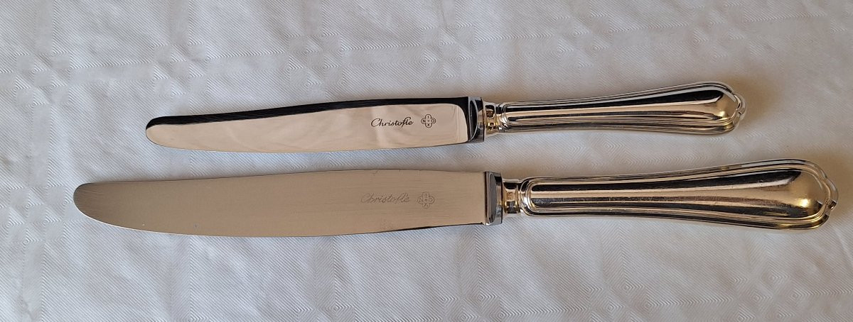 Ménagère  Christofle , métal argenté ,modèle Spatours,61 pièces, 12 personnes . -photo-8