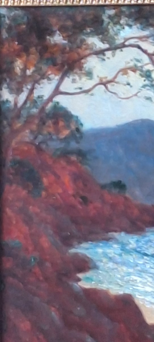 Moonlight On The Red Rocks ",keuleyan -lafon, Oil On Cardboard-photo-1