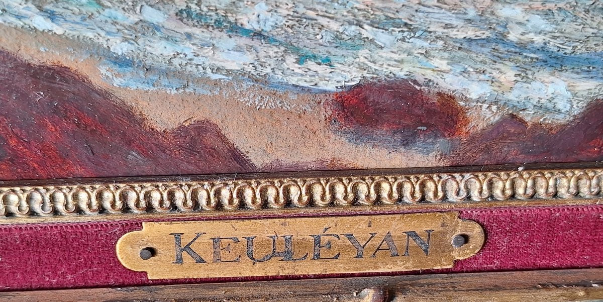 Moonlight On The Red Rocks ",keuleyan -lafon, Oil On Cardboard-photo-6